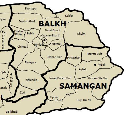 Balkh Province Map