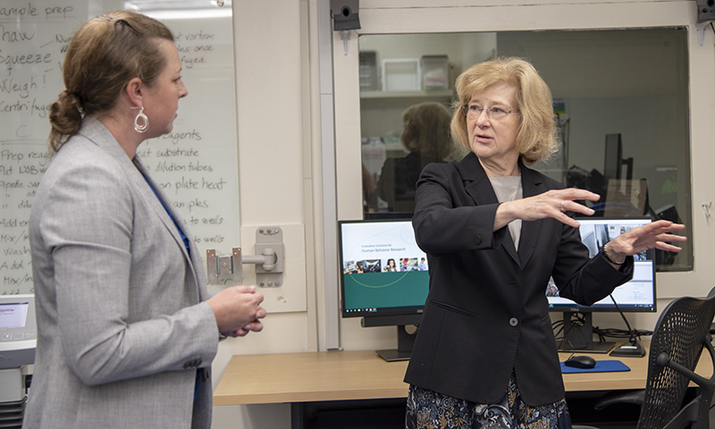 Human Systems Integration Lab presents research projects to NPS President