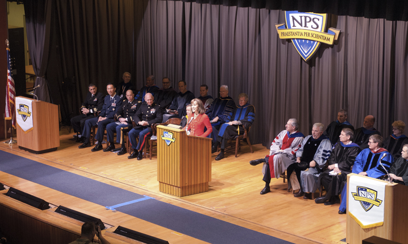 Under Secretary of the Navy the Honorable Janine Davidson Applauds Fall Quarter Graduates